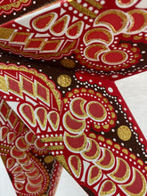 Lade das Bild in den Galerie-Viewer, Weihnachtsstern, Adventsstern, Fensterstern, gold Glitter rot M- PC-RED7Gli-760