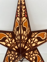 Lade das Bild in den Galerie-Viewer, Sternleuchte, Bayern, Sternlicht, Adventsstern, Weihnachtsstern, Hirsch braun orange M-HI-BRAUN-560