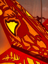 Lade das Bild in den Galerie-Viewer, Sternleuchte, Sternlicht, Fensterstern, Hirsch Bayern rot orange, M-HI-ROR-560