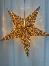 Lade das Bild in den Galerie-Viewer, Sternleuchte Indien - Paisley Design Glitter Gold silber M- IPAI-560