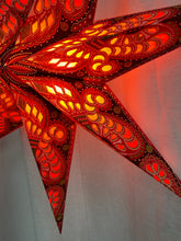 Lade das Bild in den Galerie-Viewer, Weihnachtsstern, Adventsstern, Fensterstern, gold Glitter rot M- PC-RED7Gli-760