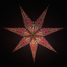 Lade das Bild in den Galerie-Viewer, Papierstern, Weihnachtsstern, Stern, Schwarz, Rot, M-EF-SR760
