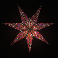 Lade das Bild in den Galerie-Viewer, Papierstern, Weihnachtsstern, Stern, Schwarz, Rot, M-EF-SR760