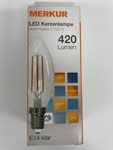 Lade das Bild in den Galerie-Viewer, LED Kerzenlampe warmweiss 2.700k für unsere Lampenkabel