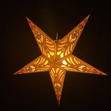 Lade das Bild in den Galerie-Viewer, Papierstern, Weihnachtsstern, Stern, Jugendstil Gelb, Glitter M-MO-GG560