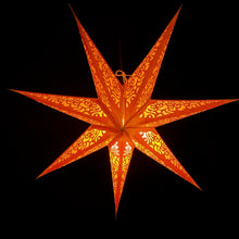 Lade das Bild in den Galerie-Viewer, Papierstern,Weihnachtsstern,Sternleuchte, Adventstern, Dekostern, Gelb, Gold A-LA-GG760