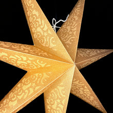 Lade das Bild in den Galerie-Viewer, Papierstern,Weihnachtsstern,Sternleuchte, Adventstern, Dekostern, Gelb, Gold A-LA-GG760