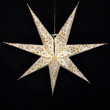 Lade das Bild in den Galerie-Viewer, Papierstern, LED Weihnachtsstern, Dekostern, Schneeflocke Weiß, Silber M-SF-WS760