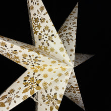 Lade das Bild in den Galerie-Viewer, Papierstern, LED Weihnachtsstern, Dekostern, Schneeflocke Weiß, Silber M-SF-WS760