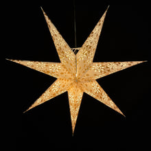 Lade das Bild in den Galerie-Viewer, Papierstern, LED Weihnachtsstern, Dekostern, Schneeflocke Weiß, Silber M-SF-WS760