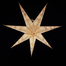 Lade das Bild in den Galerie-Viewer, Papierstern, LED Weihnachtsstern, Dekostern, Schneeflocke Weiß, Silber M-SF-WS760