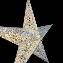 Lade das Bild in den Galerie-Viewer, Papierstern, LED Weihnachtsstern, Dekostern, Weiß, Kristall M-KR-W560