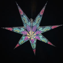 Lade das Bild in den Galerie-Viewer, Papierstern, Weihnachtsstern, Stern, Blau, Lila, M-NG-B760