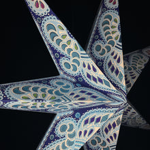 Lade das Bild in den Galerie-Viewer, Papierstern, Weihnachtsstern, Stern, Blau, Lila, M-NG-B760