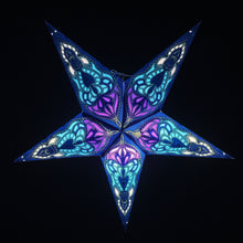 Lade das Bild in den Galerie-Viewer, Papierstern, Weihnachtsstern, Stern, Blau, Lila, M-NG-B560