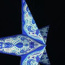Lade das Bild in den Galerie-Viewer, Papierstern, Weihnachtsstern, Stern, Blau, Lila, M-NG-B560