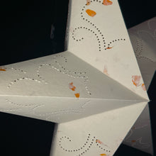 Lade das Bild in den Galerie-Viewer, Papierstern, Weihnachtsstern, Stern Naturpapier, Blütenblätter Weiß, M-BB-W560