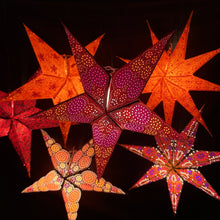 Lade das Bild in den Galerie-Viewer, Papierstern, Weihnachtsstern, Stern, Braun, Pink, M-SN-BP560