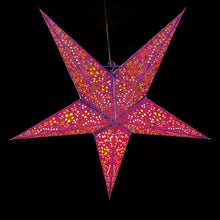 Lade das Bild in den Galerie-Viewer, Papierstern, Weihnachtsstern, Stern, Dekostern, Lila, Orange M-EF-LO560