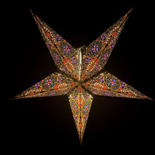 Lade das Bild in den Galerie-Viewer, Papierstern, Weihnachtsstern, Stern, Dekostern, Schwarz, Lila, M-EF-SL560