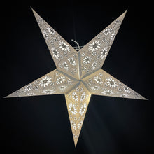 Lade das Bild in den Galerie-Viewer, Papierstern, Weihnachtsstern, Stern, Edelweiß, Weiß, M-EW-W560