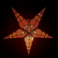 Lade das Bild in den Galerie-Viewer, Papierstern, Weihnachtsstern, Stern, Laterne, Schwarz, Orange, M-SN-SO560