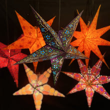 Lade das Bild in den Galerie-Viewer, Papierstern, Weihnachtsstern, Stern, Lila, Blau, M-EF-LB560