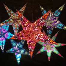 Lade das Bild in den Galerie-Viewer, Papierstern, Weihnachtsstern, Stern, Lila, M-X1-L560Papierstern, Weihnachtsstern, Stern, Lila, M-X1-L560