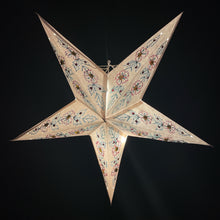 Lade das Bild in den Galerie-Viewer, Papierstern, Weihnachtsstern, Stern, München Bayern, Stickerei M-BBlu-W560