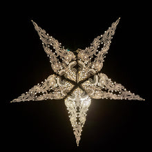 Lade das Bild in den Galerie-Viewer, Papierstern, Weihnachtsstern, Stern, Dekostern, Schwarz, Paisley M-XSG-S560