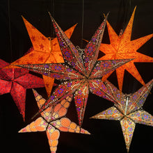 Lade das Bild in den Galerie-Viewer, Papierstern, Weihnachtsstern, Stern, Schwarz, Rot, M-EF-SR760