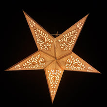 Lade das Bild in den Galerie-Viewer, Papierstern, Weihnachtsstern, Stern, Weiß, Gold, M-OM-WG560
