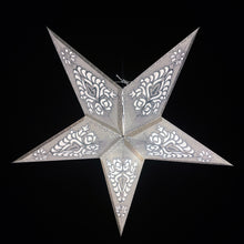 Lade das Bild in den Galerie-Viewer, Papierstern, Weihnachtsstern, Stern, Weiß, Gold, M-OM-WG560