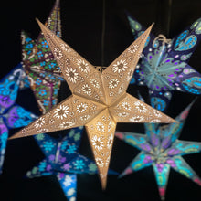 Lade das Bild in den Galerie-Viewer, Papierstern, Weihnachtsstern, Stern, Edelweiß, Weiß, M-EW-W560