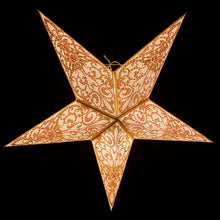 Lade das Bild in den Galerie-Viewer, Papierstern, Weihnachtsstern, Stern, Weiß, Gold, M-EWG-WG560