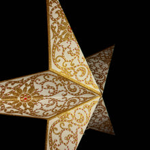 Lade das Bild in den Galerie-Viewer, Papierstern, Weihnachtsstern, Stern, Weiß, Gold, M-EWG-WG560