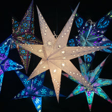 Lade das Bild in den Galerie-Viewer, Papierstern, LED Weihnachtsstern, Stern, Weiß, M-NG-W760