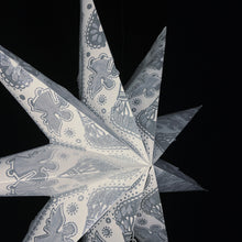 Lade das Bild in den Galerie-Viewer, Papierstern, Weihnachtsstern, Stern, Weiß, silber Engel, Bayern M-EN-WS760