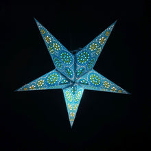 Lade das Bild in den Galerie-Viewer, Papierstern, Weihnachtsstern, Stern, Blau, M-SN-B560