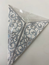 Lade das Bild in den Galerie-Viewer, Papierstern, Weihnachtsstern, Stern, Edelweiß, silber-weiß, M-EWG-WS560