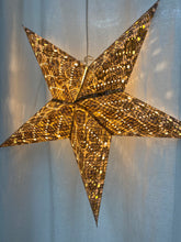 Lade das Bild in den Galerie-Viewer, Sternleuchte Indien - Paisley Design Glitter Gold silber M- IPAI-560
