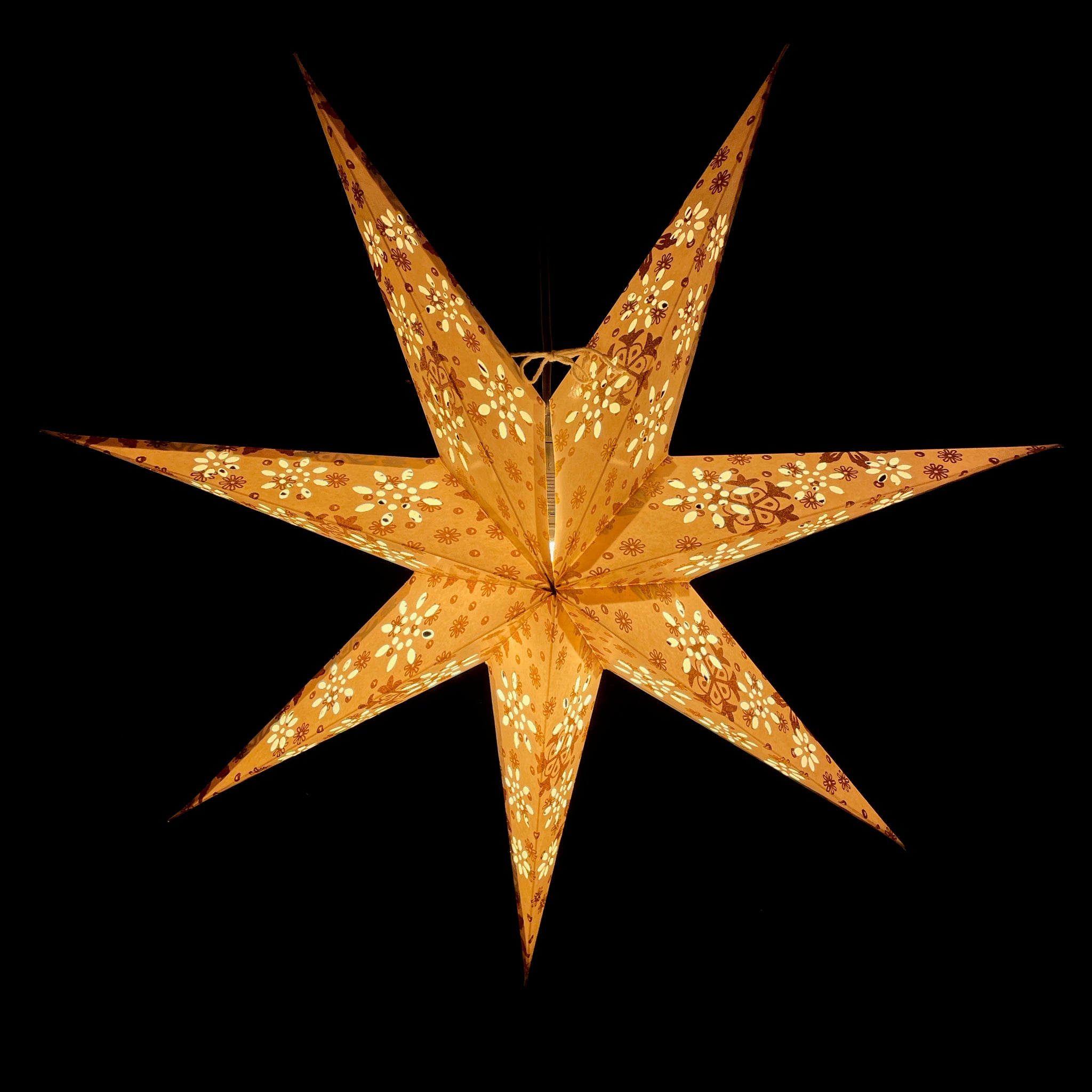 weihnachtsstern gold Papierstern, LED Weihnachtsstern, Schneeflocke Weiß Gold nur 11,90€ –  Trachten Rausch GmbH / Papierstern.Shop
