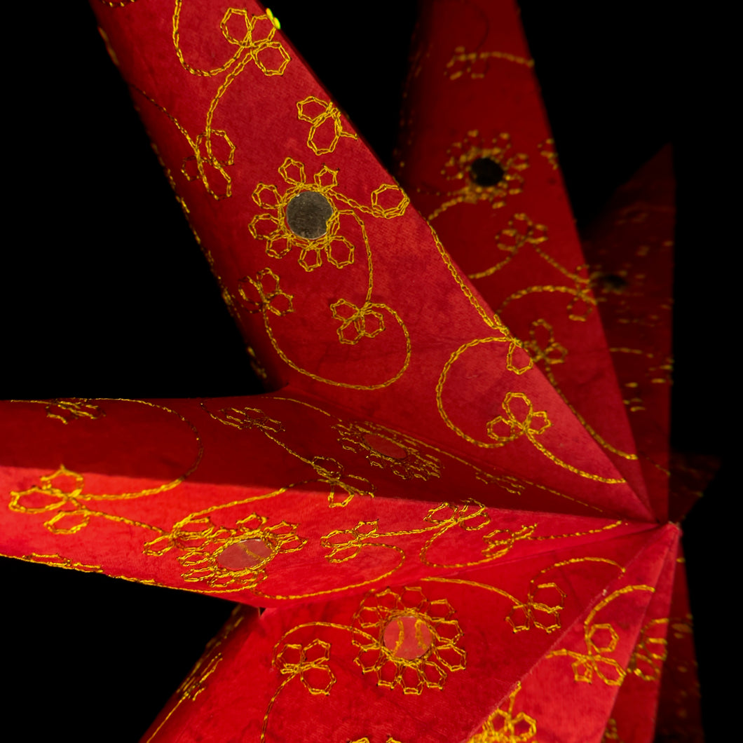 Papierstern, Weihnachtsstern, Stern, Rot, M-XMS-R760